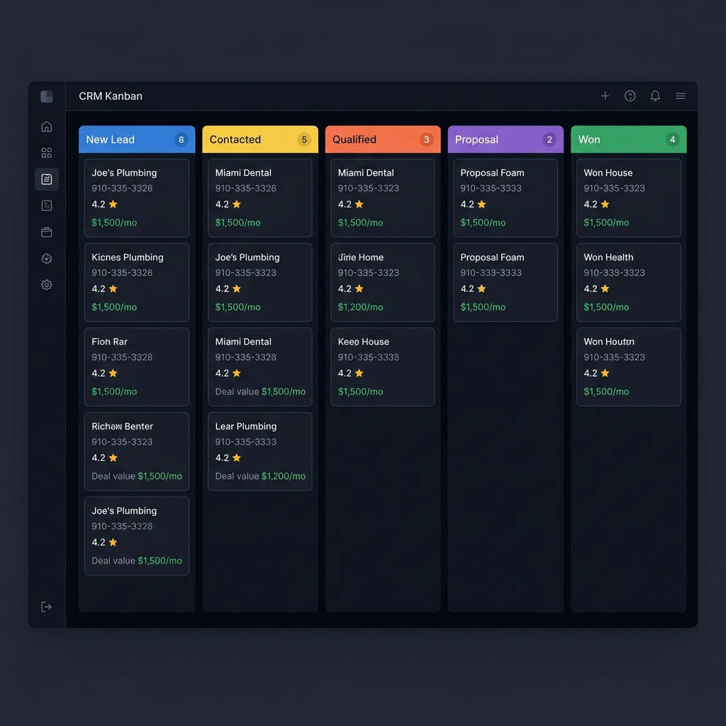CRM Kanban Board